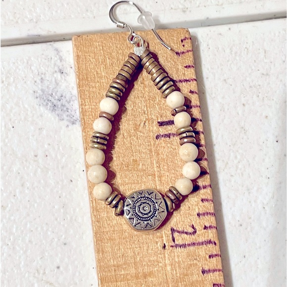 Silver, copper, brass earrings - Picture 4 of 4